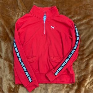 PINK red sweatshirt with pockets